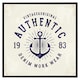 image 2 of Vintage anchor logo (Picutre Frame) White | M