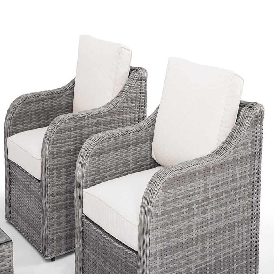 image 1 of Primrose Living Classic Rattan 4 Seater Sofa Set and Coffee Table in Stone