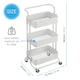 image 2 of House of Home 3 Tier Storage Cart On Wheels Home Kitchen Office Bath-Bedroom Organiser White | White