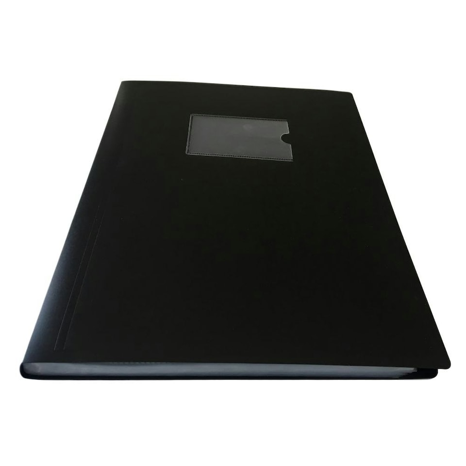 image 1 of A4 Black Flexible Cover 20 Pocket Display Book
