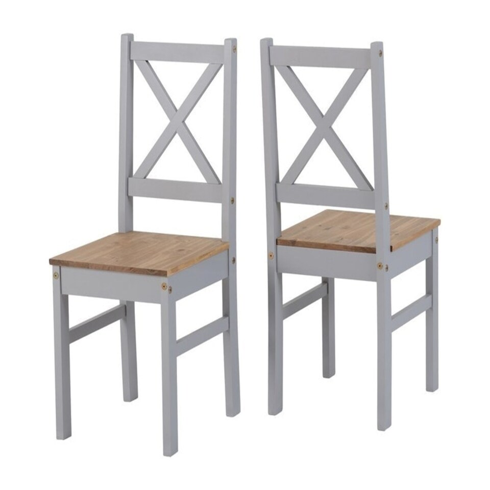 image 1 of Salvador 1+2 Tile Top Dining Set - Slate Grey/Distressed Waxed Pine Grey