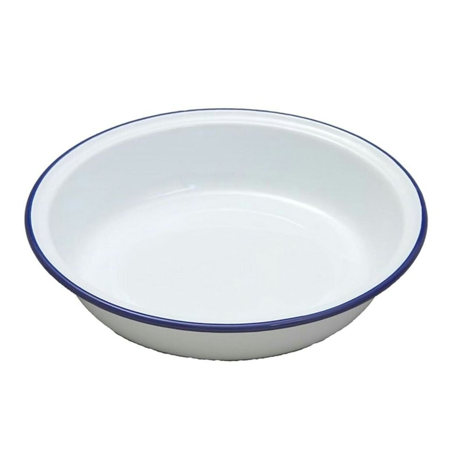 Nimbus Round Pie Dish - White/Dark Blue - 14cm