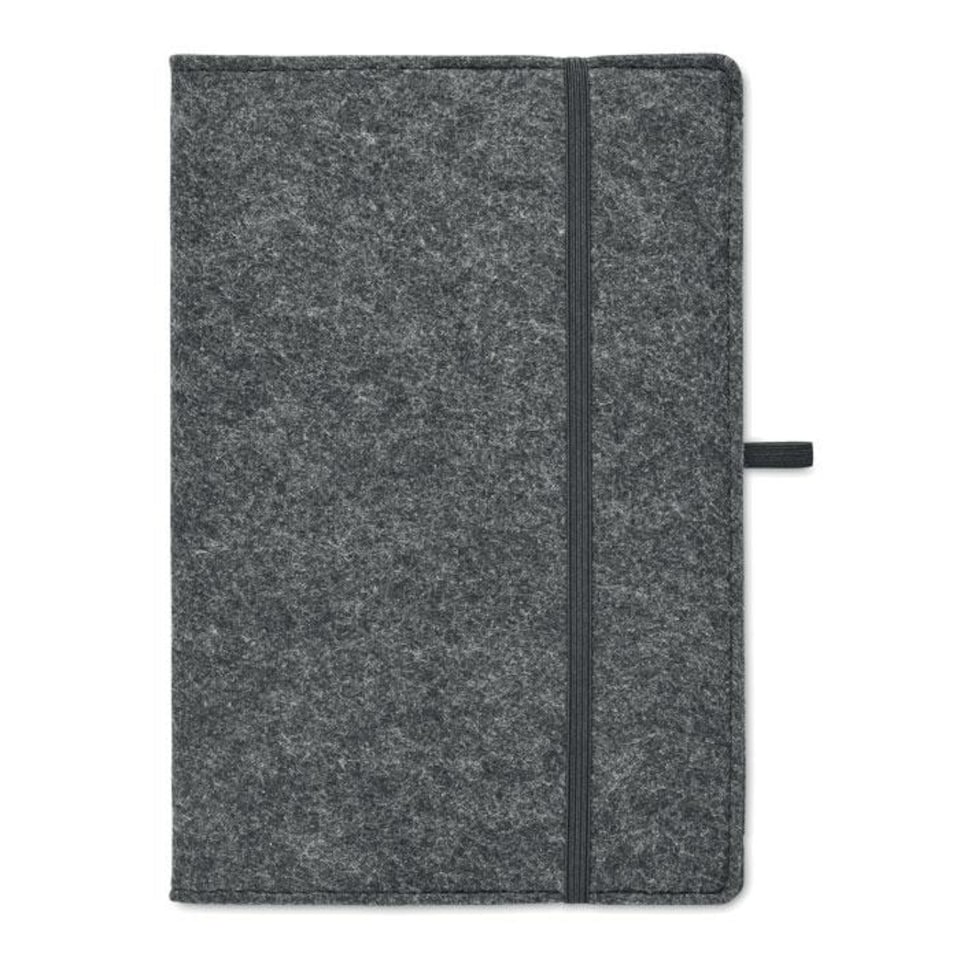 image 1 of MidOcean Feltbook A5 Notebook - Stone Grey - 1.6cm x 15cm x 22cm