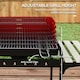 image 4 of Outsunny Charcoal Barbecue BBQ Grill Trolley W/ 5-level Grill Height Ash Catcher