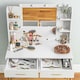image 10 of HOMCOM Makeup Vanity Desk Set with Lighted Mirror, Stool, Drawers, White