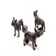 image 1 of Antique Bronze French Bulldog Plant Pot Feet - Set of 3 Bronze