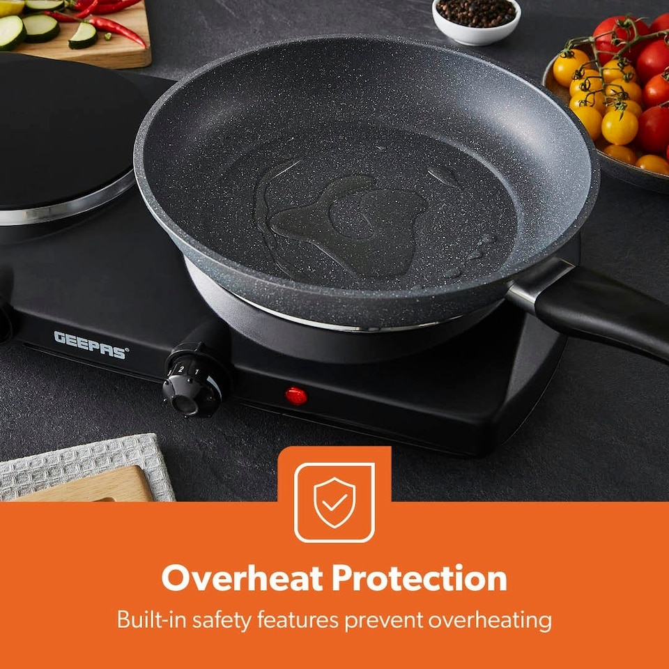 image 1 of GEEPAS Double Ceramic Hot Plate 2000W, Black