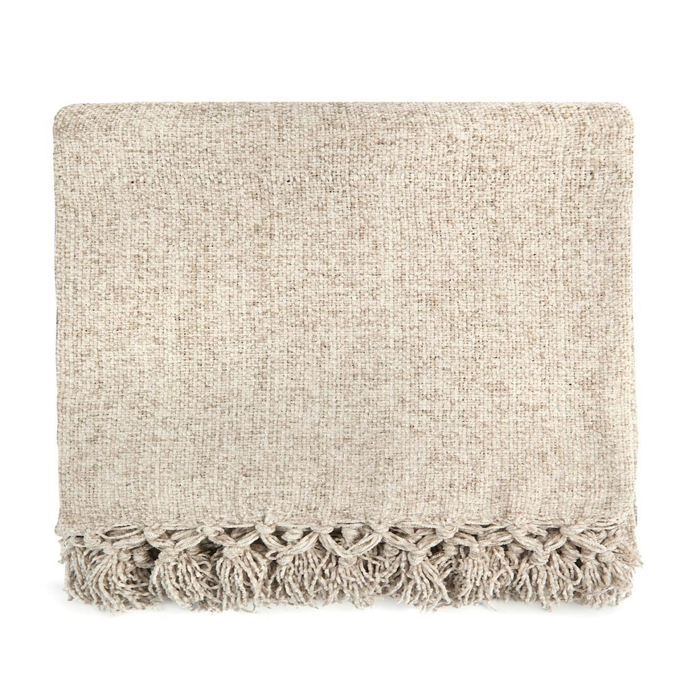 image 1 of Darcy Tassel Dove Grey Blanket/Throw Grey | 150x200cm