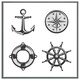image 3 of Nautical icons (Picture Frame) Black | L