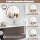 image 5 of COSTWAY Lighted Bathroom Mirror Wall Mounted Round Makeup Vanity Mirror