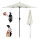 image 1 of VonHaus Ivory Steel Parasol 2M Hand Crank & Tilt Function