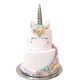 image 2 of Haven Large Unicorn Cake Decoration  With 1 horn, 2 ears and 2 eyelashes., Silver