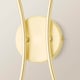 image 5 of ValueLights Maya Brushed Gold 2 Way Curved Upright Wall Light | Gold