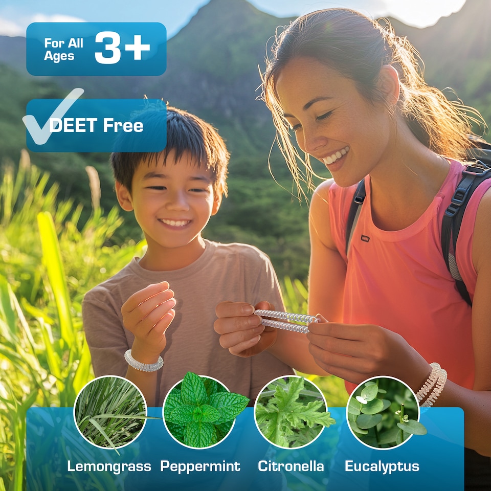 image 1 of Active Era Mosquito Repellent Band - 12 pack - EVA Band - Clear colour