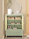 image 4 of SoBuy Sideboard Storage Cabinet with 4 Drawers & 2 Rattan Doors, Green, 27.6x13.4x35.4 inches, 26.6 kg - FSB72-GR