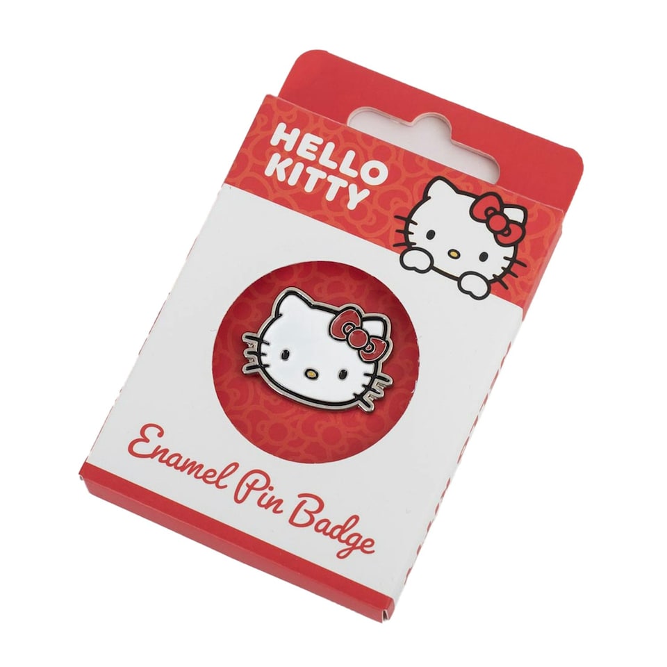 image 1 of Hello Kitty Character Badge - White/Red - One Size