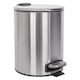 image 1 of Harbour Housewares Round Stainless Steel Pedal Bin - 5L - Brushed