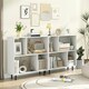 image 3 of COSTWAY Open Shelf Bookcase Cube Bookshelf White White