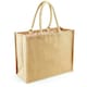 image 2 of Westford Mill Classic Jute Shopper Bag (21 Litres) (Pack of 2) - Natural - One Size