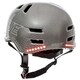 image 3 of AWETech LED USB Rechargeable In Mould Bike Helmet 360 MEGAVisibility Graphite Medium 55-58cm Silver | M