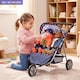 image 7 of BiBi Doll 3 Wheeler Twin Dolls Blue Pushchair Toy with Canopy & Basket For Up To 20" Dolls