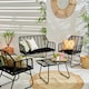 image 5 of Neo Black 4 Piece Bamboo Style Table & Chairs Set