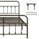 image 5 of Yaheetech Full Classic Iron Platform Bed with High Headboard and Footboard Bronze