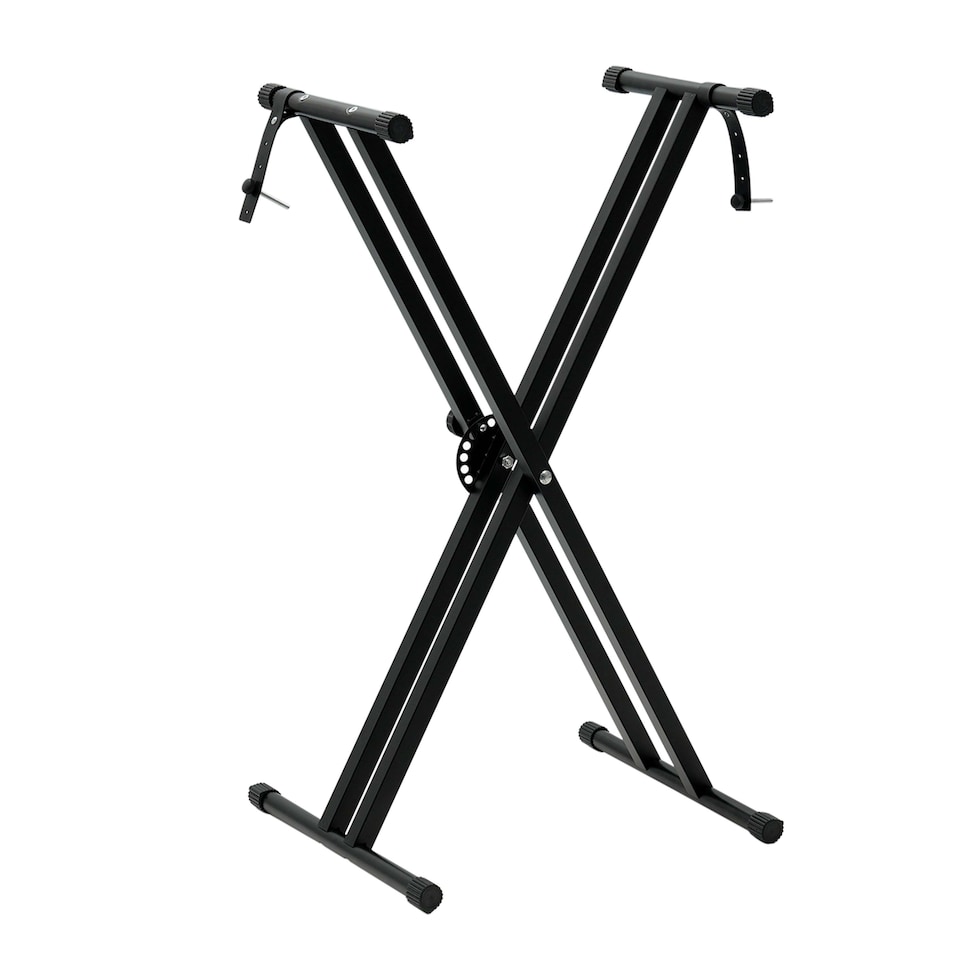 image 1 of X Frame Keyboard Stands Double Beam Music Electronic Keyboard Stand | Black