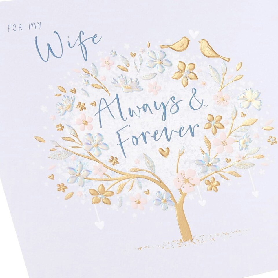 image 1 of Always & Forever Design Wife Wedding Anniversary Card