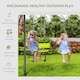 image 4 of Outsunny Garden Swing Set with Double Swings, Glider, Swing Seats for Outdoors