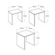 image 6 of Adore Florida Matt White Nest of 3 Tables - Space-Saving Side Tables White