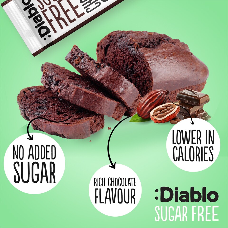 image 1 of Diablo Sugar Free Chocolate Cake 200g 3 Pack