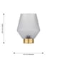 image 8 of Set of 2 Porter - Battery Operated Satin Brass Lamps Clear Tex Glass Bronze | Clear