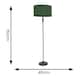 image 3 of ValueLights Maggie Black Candlestick Floor Lamp Green Shade | Green