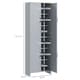 image 3 of HOMCOM Kitchen Cupboard Storage Cabinet with 6 Shelves Grey