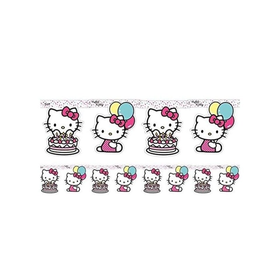 Hello Kitty Cardboard Banner - White - One Size