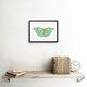 image 2 of Turquoise Butterfly Retro Vintage 9x7" Black Framed Wall Art Print