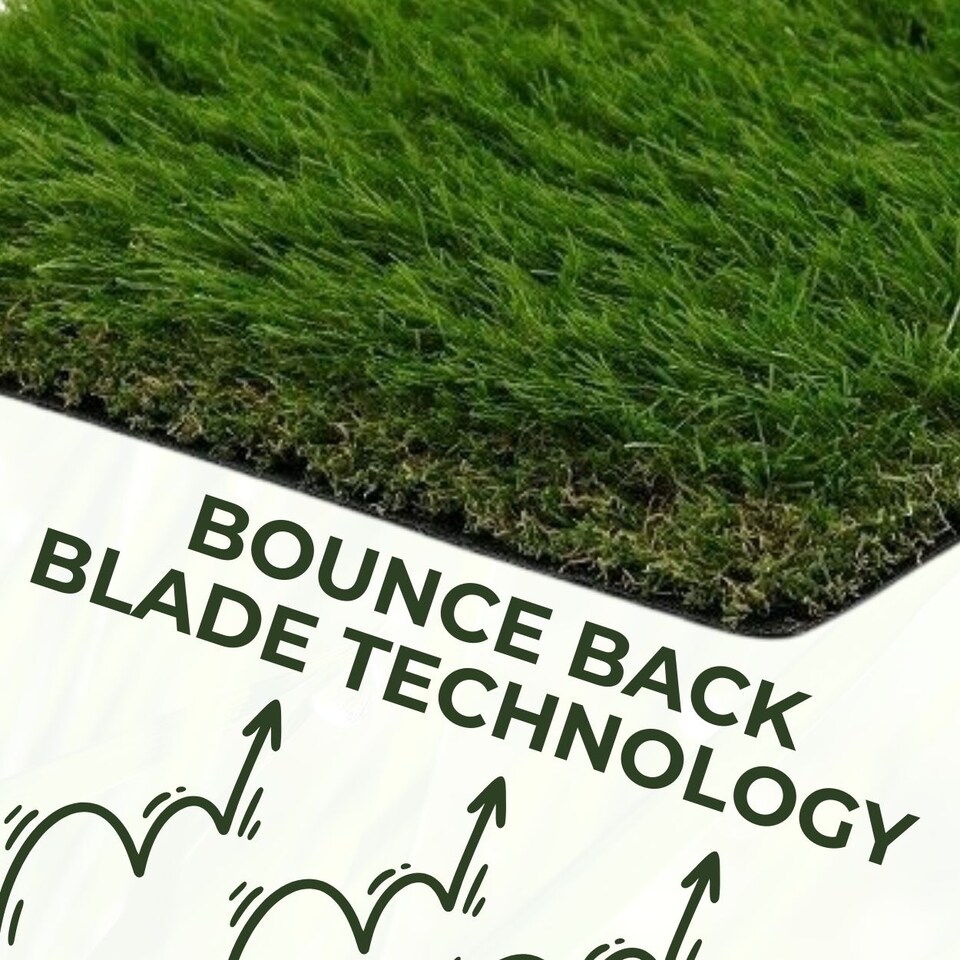 image 1 of 35mm Artificial Grass - Natural and Realistic Looking Fake Lawn Astro Turf | Green | 5M x 2M | 1