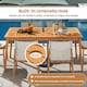 image 5 of COSTWAY Patio Table Outdoor Dining Table for 6 People Brown