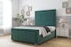 image 2 of Sloomy Lancaster Emerald Plush Bed Frame With Mattress With 50" Upholstered Headboard 4'6 Double