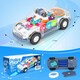 image 7 of Electric Transparent Police Gear Car Toy - Light & Sound Effects with Rotation & Obstacle Avoidance
