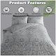 image 4 of VELVETIO Antoinette Printed Duvet Cover Set Reversible Polycotton Beddings Grey | Double