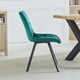image 4 of Set of 2 Caprile Fabric Dining Chairs - Green