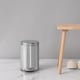 image 4 of Simplehuman 55L Rectangular Pedal bin & 4.5L Round Bathroom Pedal Bin, Brushed Stainless Steel (2 pack bundle)