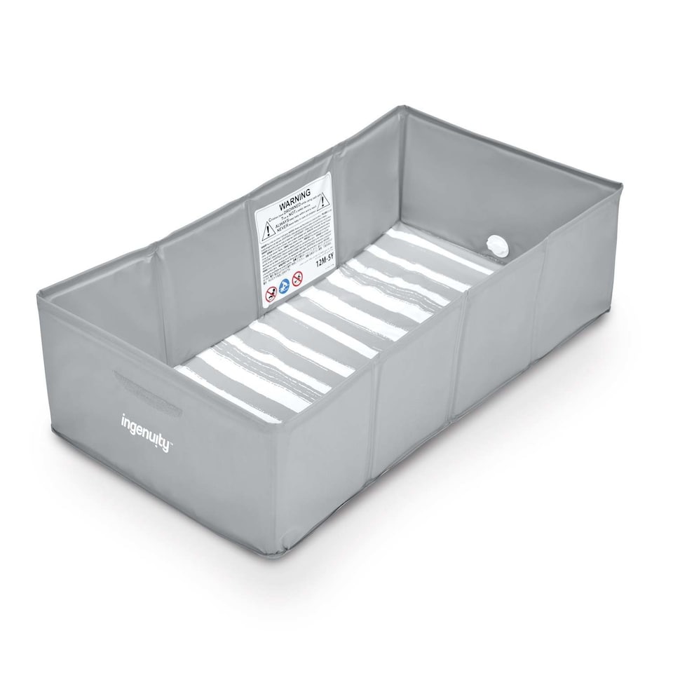 image 1 of Ingenuity Tuckaway Toddler Tub Grey Suitable from 12 Months to 5 Years