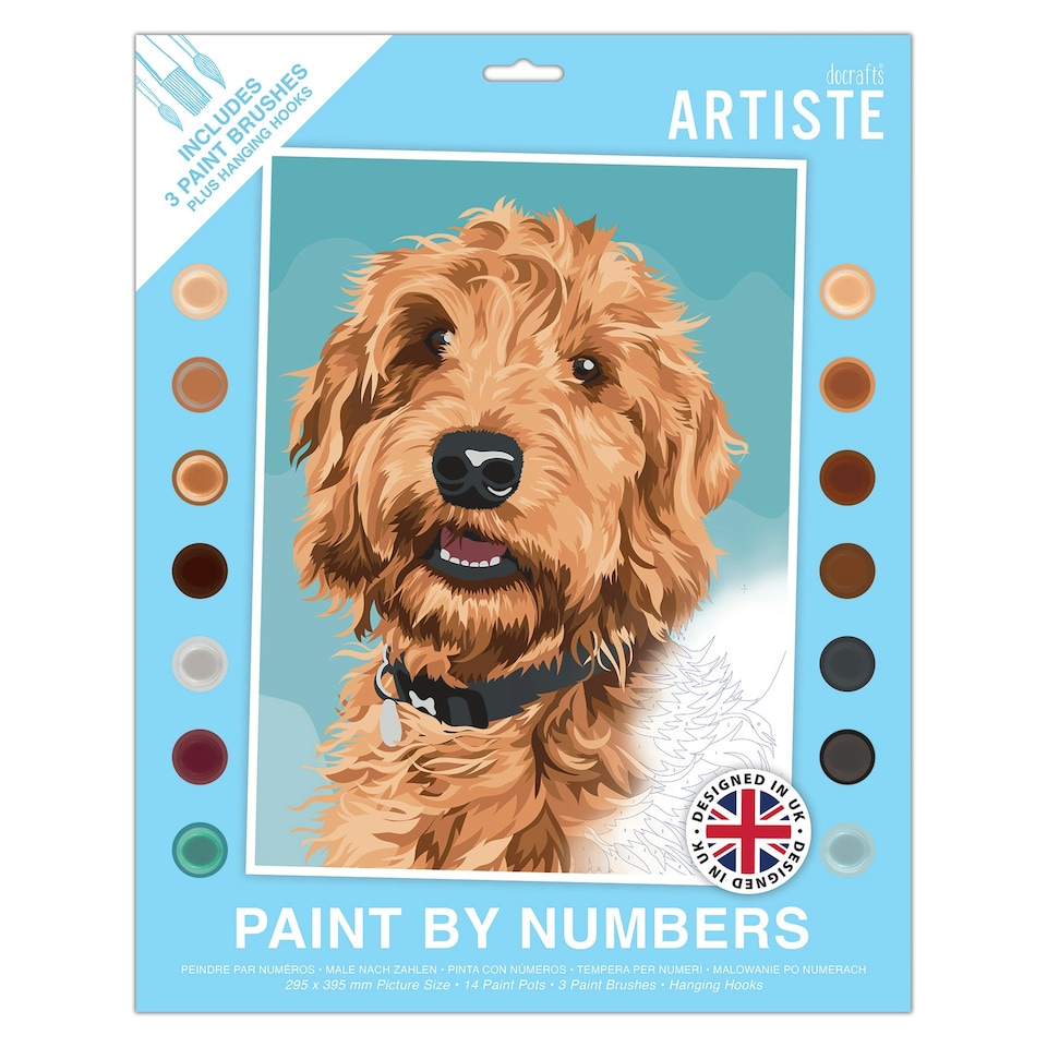 image 1 of Artiste Paint By Numbers, Playful Labradoodle, Single Pack