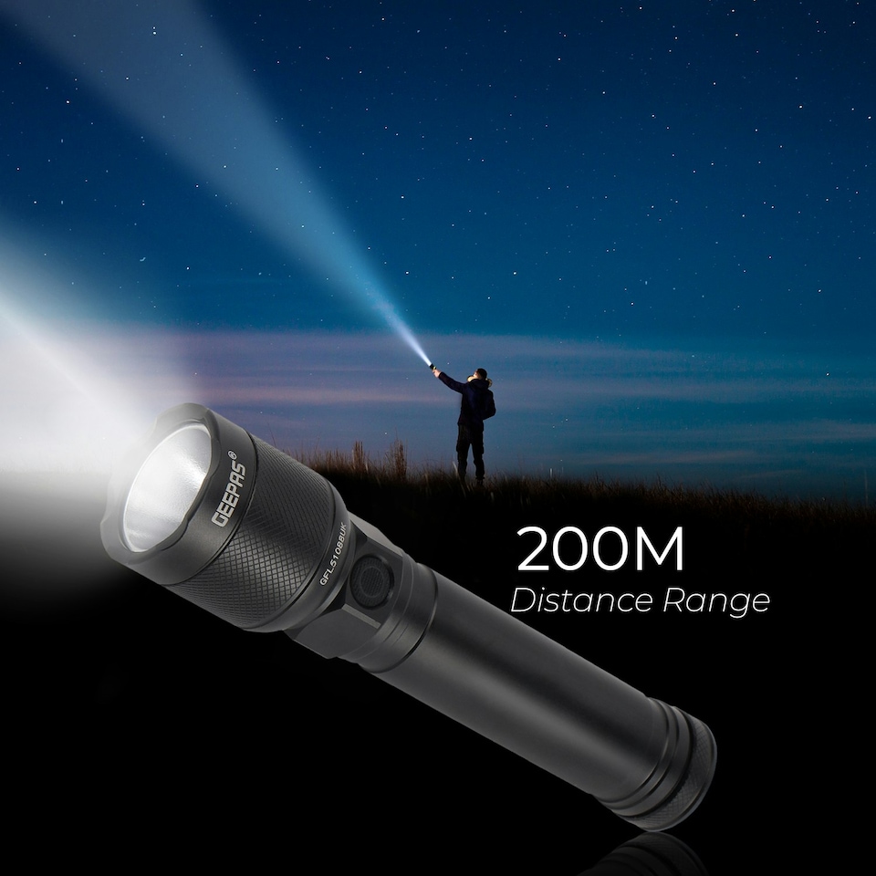 image 1 of GEEPAS Handheld LED Flashlight | 500 Lumen