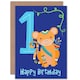 image 1 of Cheeky Monkey Age 1 Year Old 1st Child Kids 1st Birthday Card
