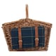 image 3 of Elegant 4 Person Blue Tweed Fitted Picnic Basket