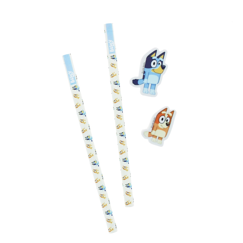 image 1 of Bluey Pencil & Eraser Set